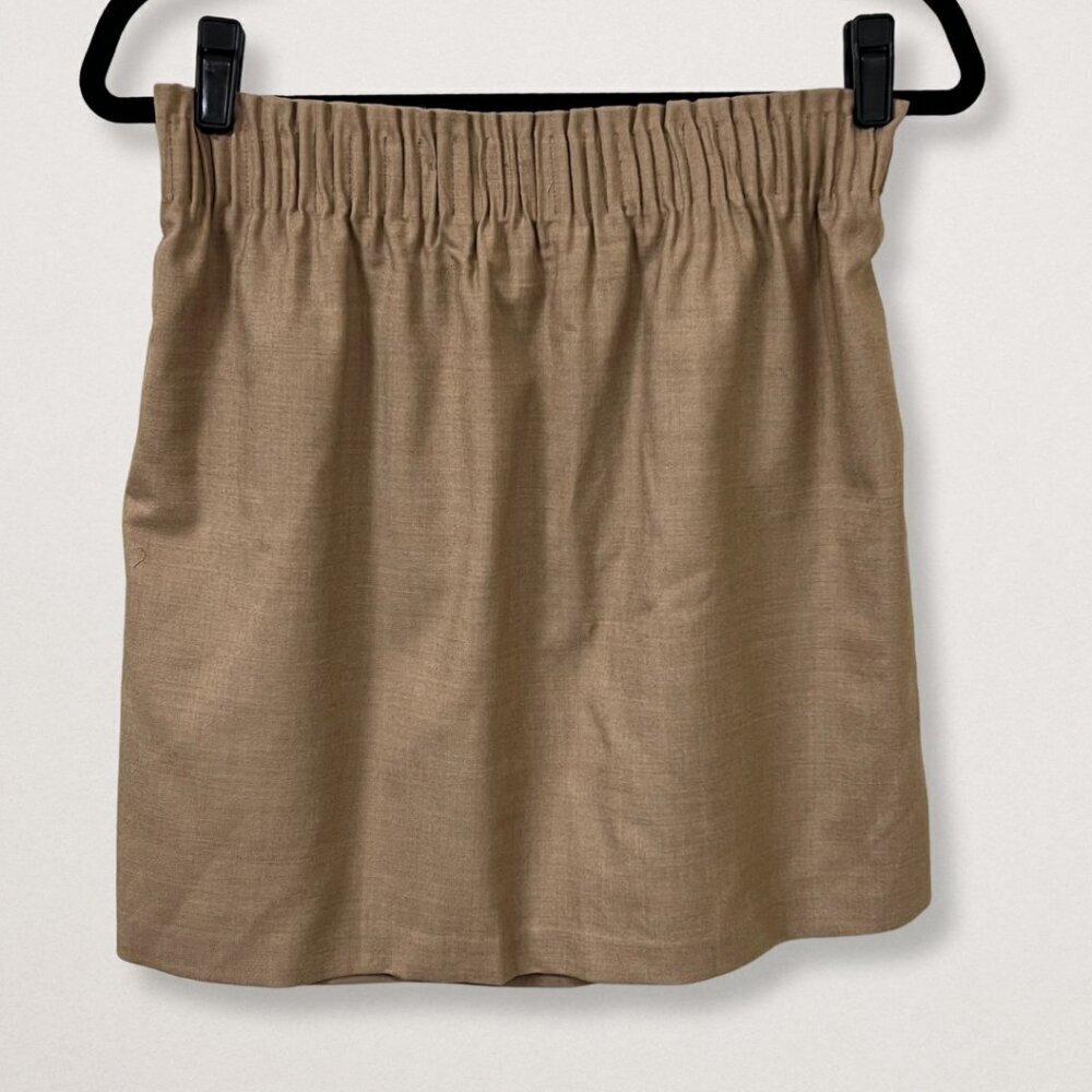 J.Crew Wool Blend A‑Line Skirt Beige Tan Size 8 Lined Classic Workwear